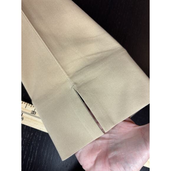 Tory Burch Callie Khaki Pants Tan Camel Size 8 Skinny Stretch Flat Front Pull On - Picture 11 of 12